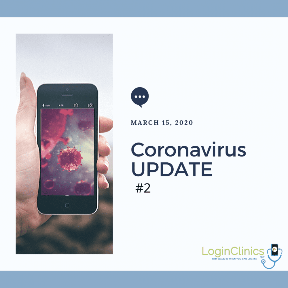 Coronavirus UPDATE March 15, 2020